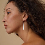 925 Silver Long Teardrop White Mother of Pearls Earrings - floysun