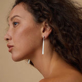 925 Silver Long Teardrop White Mother of Pearls Earrings - floysun