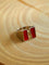 925 Silver Matte Black Red Agate Ring - floysun