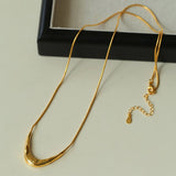 925 Silver Metal Style U-Shape Necklace - floysun