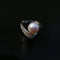 925 Silver Micro - Pave Zircon Natural Pearl Open Ring - floysun