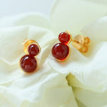 925 Silver Mini Gourd Pearl Stud Earrings - floysun