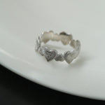 925 Silver New Lace Ring Brushed Matte Hollow Ring - floysun