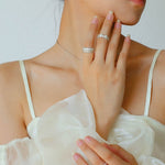 925 Silver New Lace Ring Brushed Matte Hollow Ring - floysun