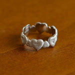 925 Silver New Lace Ring Brushed Matte Hollow Ring - floysun