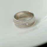 925 Silver New Lace Ring Brushed Matte Hollow Ring - floysun