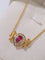 925 Silver Ruby Teardrop Necklace - floysun