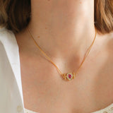 925 Silver Ruby Teardrop Necklace - floysun