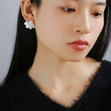 925 Silver Soma Flower Pearls Earrings - floysun