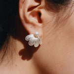 925 Silver Soma Flower Pearls Earrings - floysun