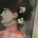 925 Silver Soma Flower Pearls Earrings - floysun