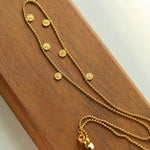 925 Silver Stacked Relief Mini Gold Coin Necklace - floysun