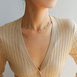 925 Silver Stacked Relief Mini Gold Coin Necklace - floysun