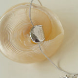 925 Silver Textured Clay Pendant Necklace - floysun