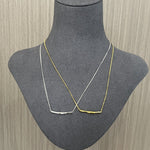 925 Sterling Silve Metal Toothpick Chian Necklace - floysun