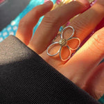 925 Sterling Silver Adjustable Daisy Ring Minimalist & Versatile Jewelry - floysun