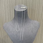 925 Sterling Silver Adjustable Pull - Chain Necklace Minimalist & Versatile Statement Piece - floysun