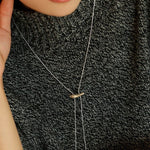 925 Sterling Silver Adjustable Pull - Chain Necklace Minimalist & Versatile Statement Piece - floysun