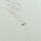 925 Sterling Silver Adjustable Pull - Chain Necklace Minimalist & Versatile Statement Piece - floysun