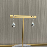 925 Sterling Silver Ball Solid Water Drop Egg Earrings - floysun