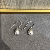 925 Sterling Silver Ball Solid Water Drop Egg Earrings - floysun