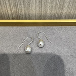 925 Sterling Silver Ball Solid Water Drop Egg Earrings - floysun