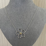 925 Sterling Silver Daisy Pendant Necklace Adjustable Chain - floysun