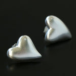 925 Sterling Silver Frosted Love Earrings - floysun