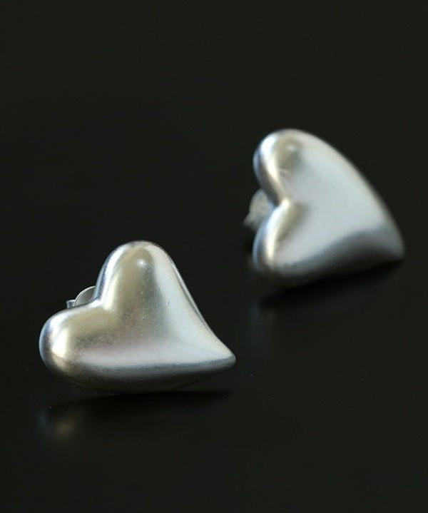 925 Sterling Silver Frosted Love Earrings - floysun