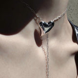 925 Sterling Silver Frosted Love Necklaces - floysun