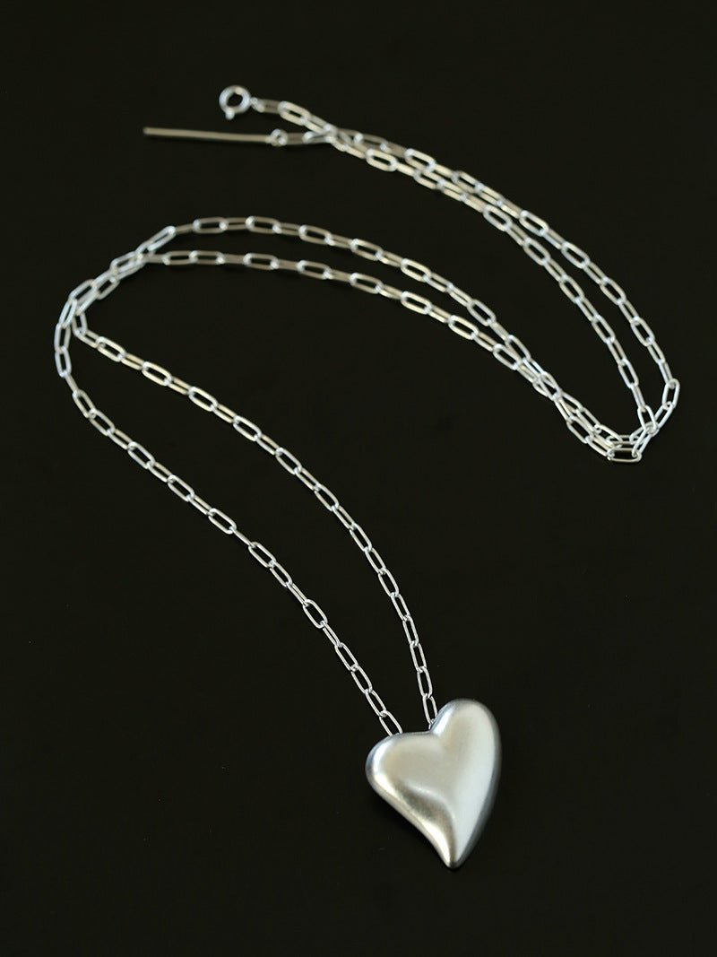 925 Sterling Silver Frosted Love Necklaces - floysun