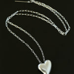 925 Sterling Silver Frosted Love Necklaces - floysun