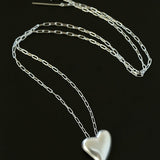 925 Sterling Silver Frosted Love Necklaces - floysun