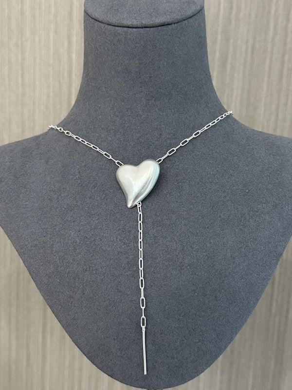 925 Sterling Silver Frosted Love Necklaces - floysun