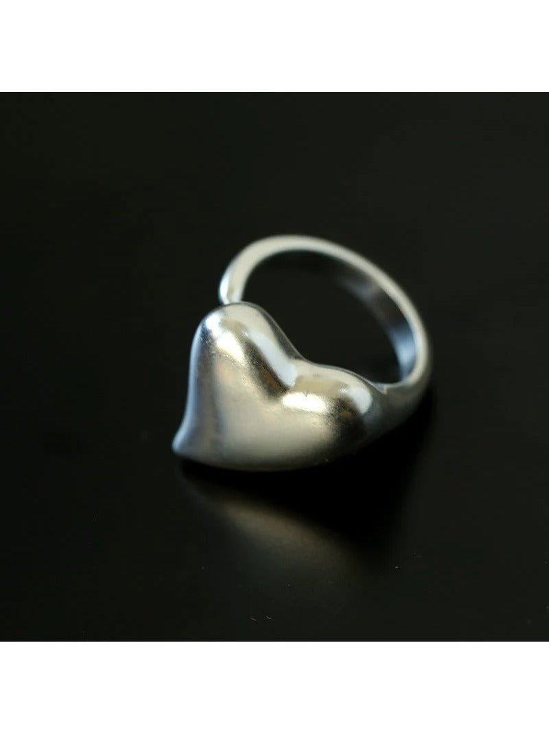 925 Sterling Silver Frosted Love Rings - floysun