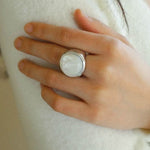 925 Sterling Silver Mother of Pearl Ring - floysun