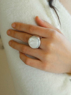 925 Sterling Silver Mother of Pearl Ring - floysun