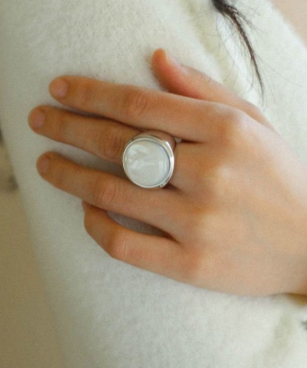 925 Sterling Silver Mother of Pearl Ring - floysun