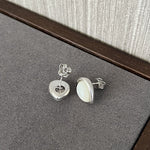 925 Sterling Silver Wood Grain White Mother of Pearls Water Drop Earrings - floysun