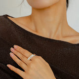 Stackable Long Baroque Pipa Pearl Ring