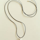 Conch Leather Striped Long Style Pendant Necklace