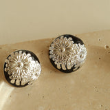 Blooming Elegance 3D Daisy Earrings Gold, Silver Red Enamel Variants