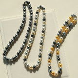 Mixed Color Round Artificial Pearl Necklaces-10mmPearls