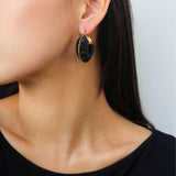 Handcrafted Twisted Leather Hoop Earrings