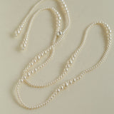 Gradient Pearl Magnetic Clasp Y-Shape Necklace