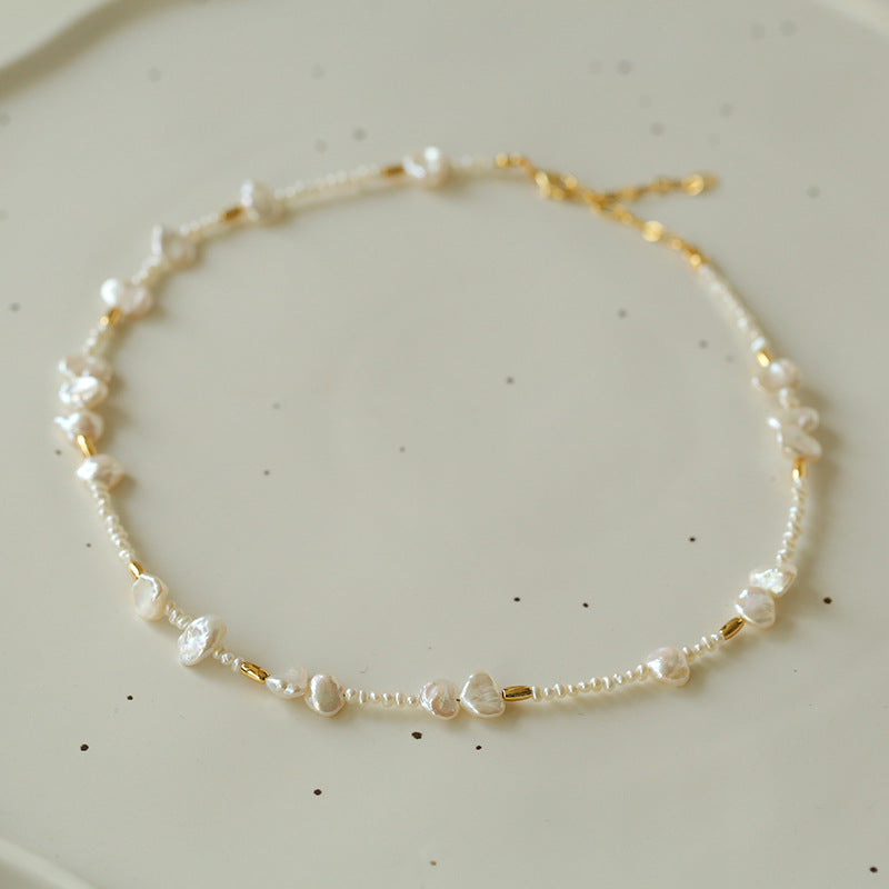 Golden Fusion Baroque Pearl Necklace