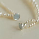 Gradient Pearl Magnetic Clasp Y-Shape Necklace