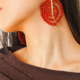 Island Escape Woven Statement Earrings-Single