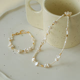 Golden Fusion Baroque Pearl Necklace