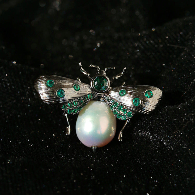 Bee & Pearl Brooch